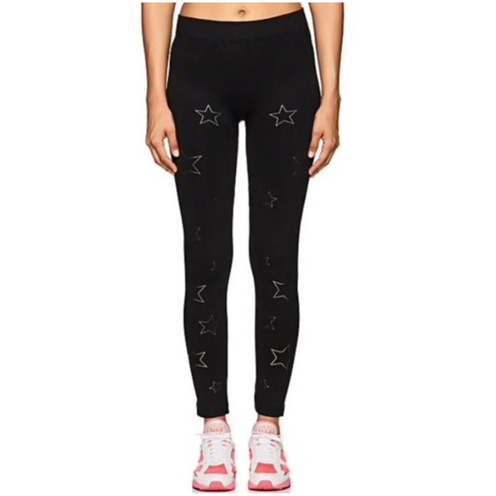 Electric Yoga Eclipse‎ Star Black Seamless Leggings M/L Nylon Spandex Athleisure